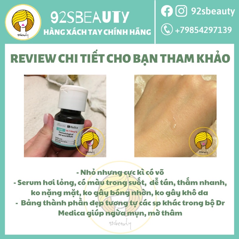 Serum mờ thâm, sáng da, kháng mụn Bielenda Dr Medica Acne Dermatological Anti-Acne