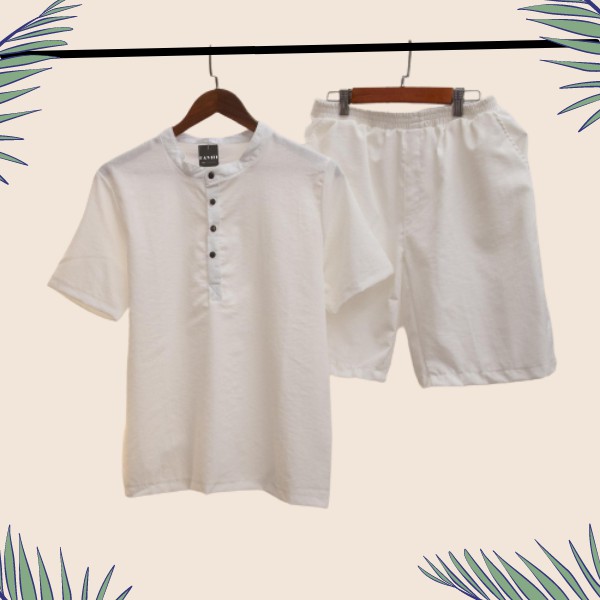 Bộ Đũi nam cổ Tàu chất vải đũi thái loại dày đẹp hàng hot trend BD33 | BigBuy360 - bigbuy360.vn