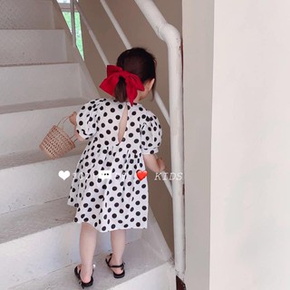 Áo đầm chấm bi cho bé