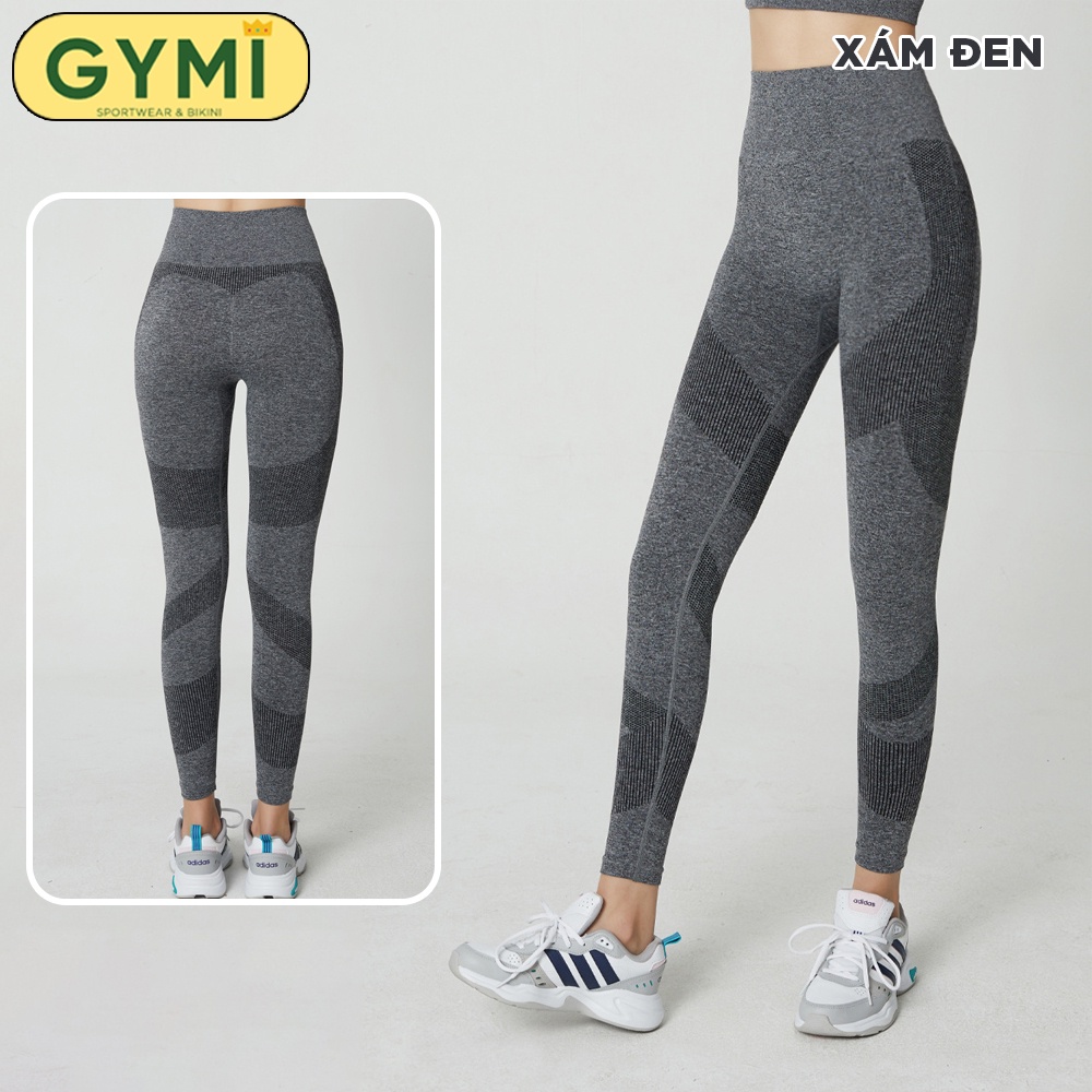 Set bộ đồ tập gym yoga nữ GYMI SET18 gồm áo bra yếm và quần legging thể thao chất dệt cao cấp co giãn