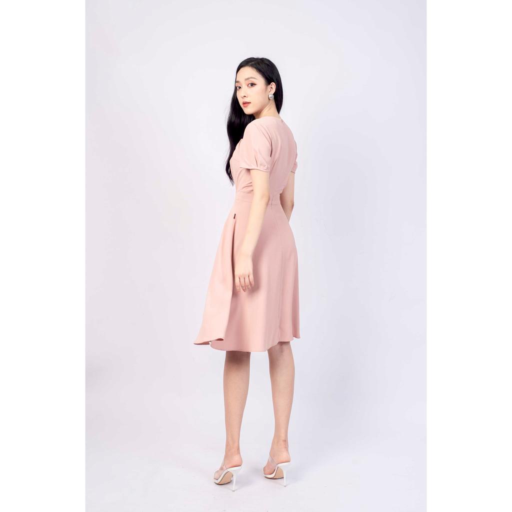 Đầm xòe, cổ vuông, tay cộc MMOutfit M-DA020121056