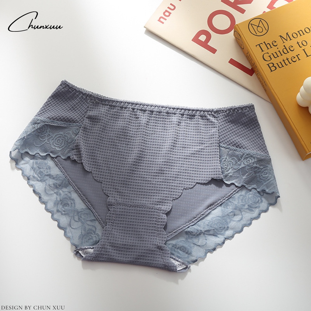 Quần lót nữ vải su lạnh phối ren gấm cao cấp xuyên thấu siêu sexy quyến rũ - ChunXuu QC126