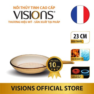 Chảo thủy tinh Visions 23cm VSS-9 [dùng bếp hồng ngoại, bếp gas], Bảo Hành 10 năm , Xuất xứ từ Pháp