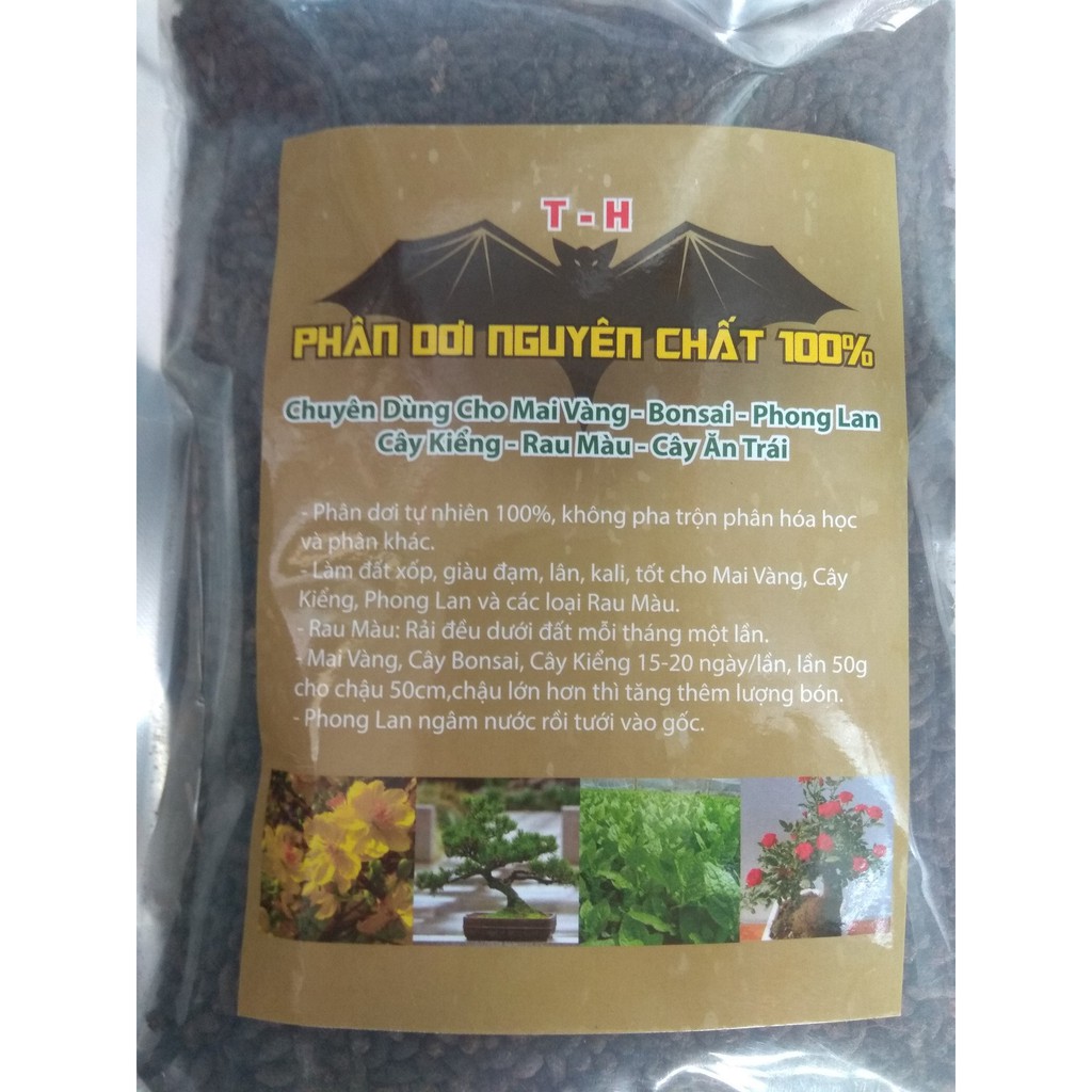 Phân dơi viên nguyên chất dùng cho phong lan, cây kiểng - gói 150 gram