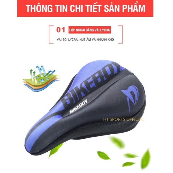 Bọc Yên Xe Đạp Thê Thao HT SPORTS Dày Êm Thoáng Khí Có Dải Phản Quang Đi Đêm Tặng Kèm Bọc Đi Mưa