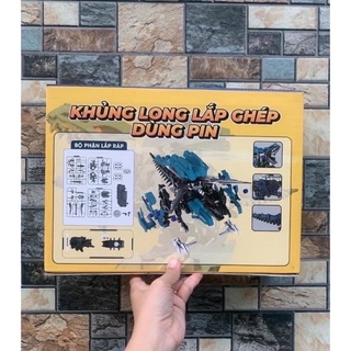 Đồ chơi khủng long lắp ráp dùng pin Enfa
