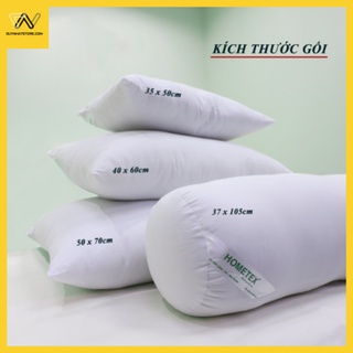 Ruột gối đầu ép hơi Hometex Gối Gia Đình Mềm Mại Dễ Ngủ Xuất Xứ Việt Nam Duy Nhật Store 35x50, 40x60, 50x70, 37x105cm