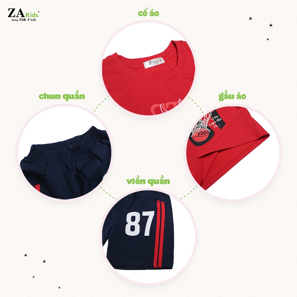 Bộ Quần Áo Thun Sát Nách Bé Trai (2-9 Tuổi) ZAKids ZA22174SN