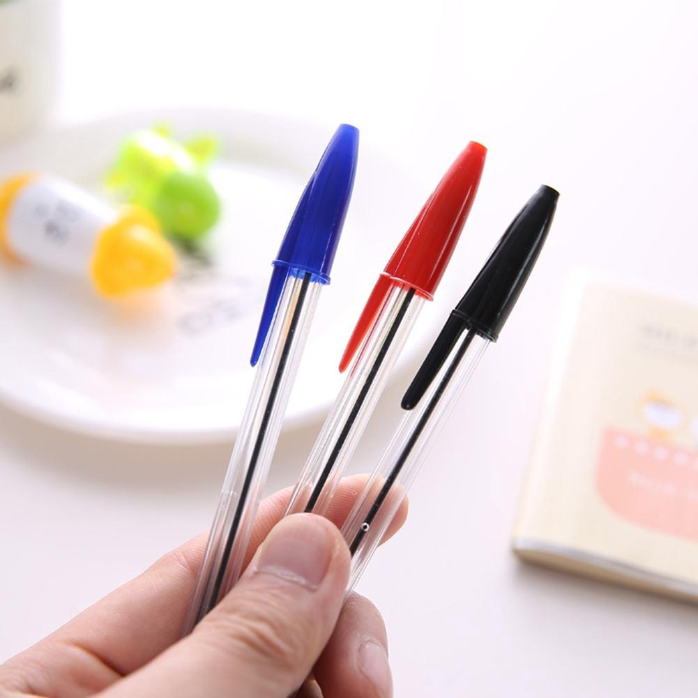 Set 10 Bút Bi 1.0mm Màu Đỏ / Xanh Dương / Đen