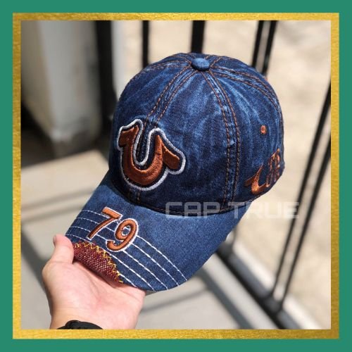 Nón Kết Ông Địa TRUE RELIGION JEAN Logo Thêu Thời Trang Nam Nữ Phố Nón Sài Gòn