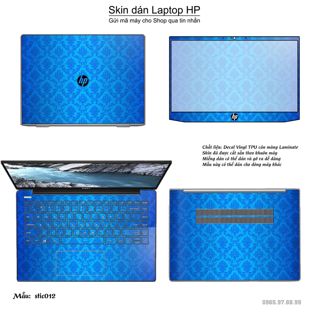 Skin dán Laptop HP in hình Hoa văn sticker nhiều mẫu 2 (inbox mã máy cho Shop)