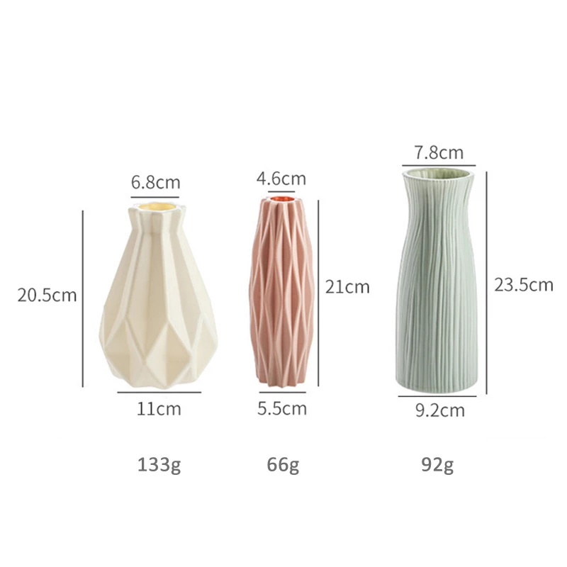 Lọ Hoa Nhựa Giả Gốm Sứ Phong Cách Bắc Âu Sáng Tạo Trang Trí Nhà Cửa