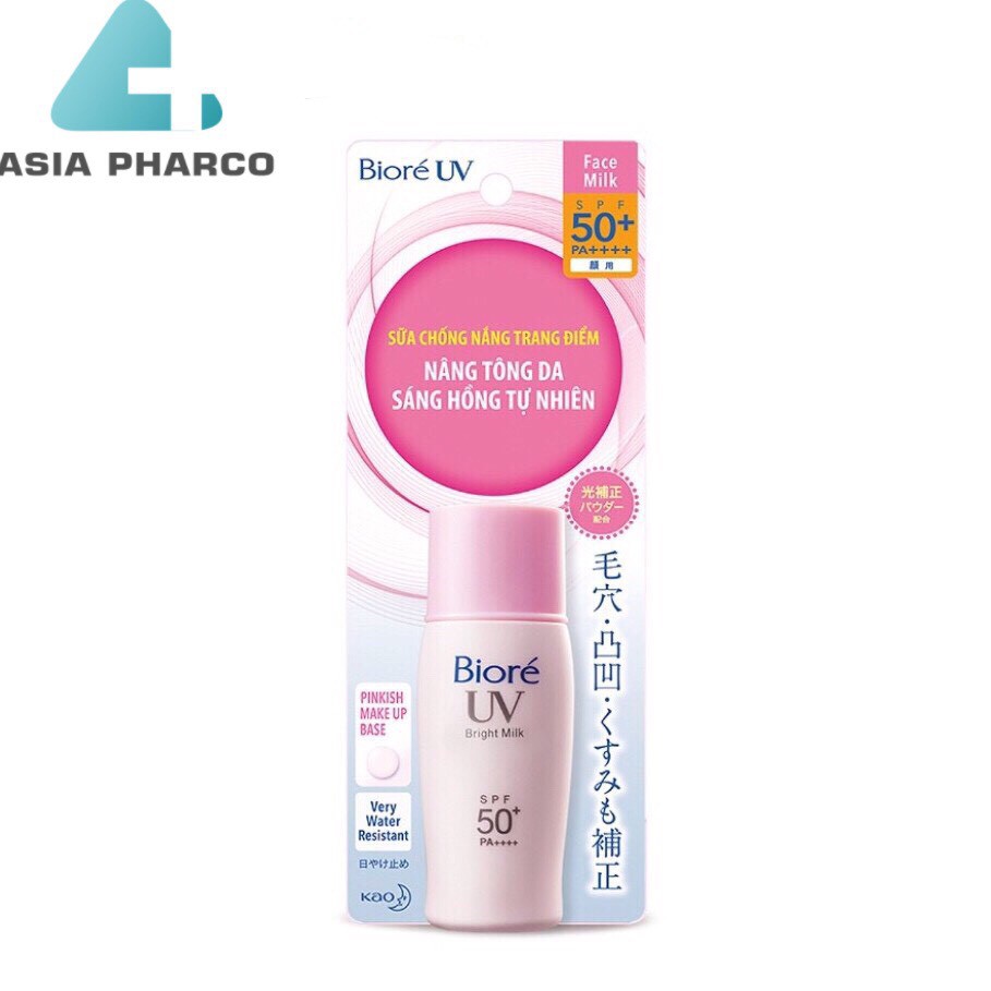 Sữa Chống Nắng Trang Điểm Bioré UV Nâng Tông Da Trắng Hồng Tự Nhiên 30ml