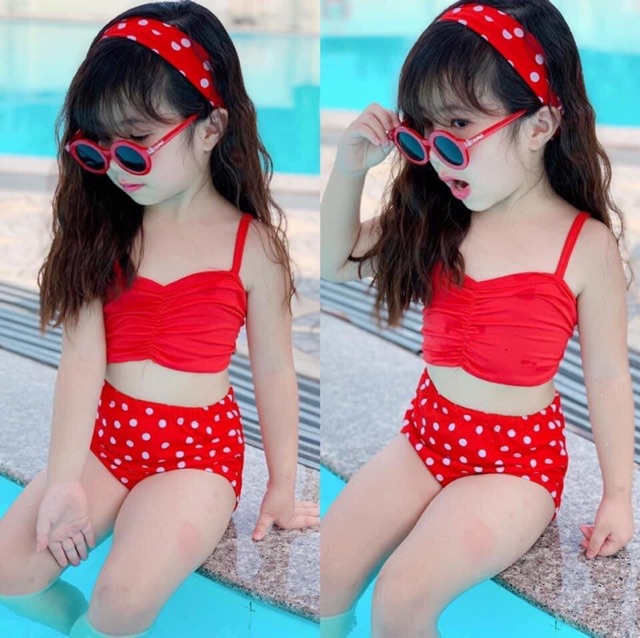 BỘ ĐỒ BƠI CHO BÉ GÁI SET GỒM 4 CHI TIẾT CHO BÉ SIÊU SANG CHẢNH BAO CHẤT TOÀN QUỐC