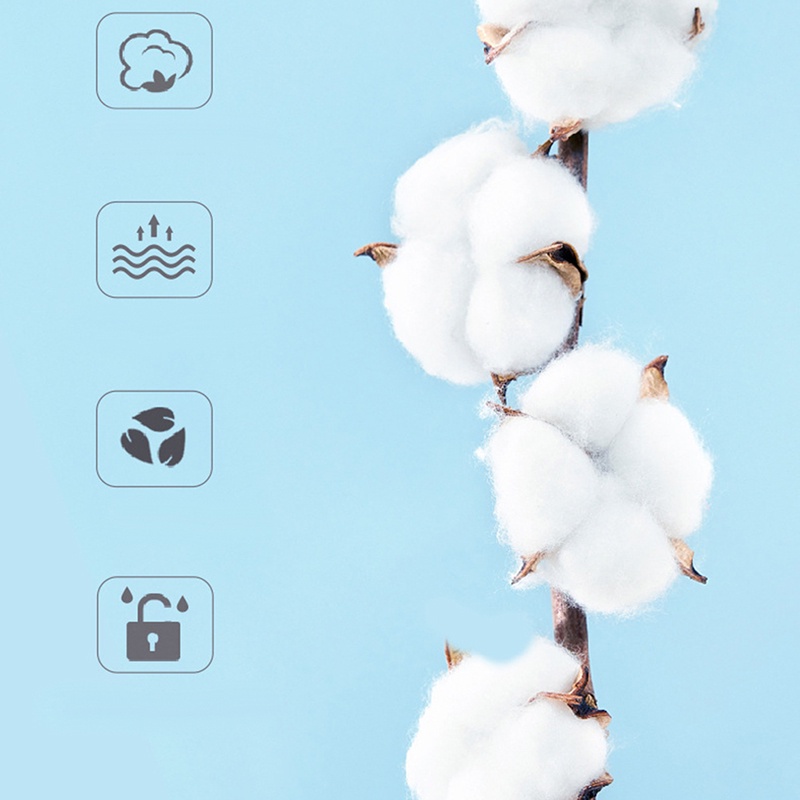 Hộp 150 bông tẩy trang MAYCREATE 3 lớp 2 mặt 100% cotton không xơ vải dễ hấp thụ chất lượng cao