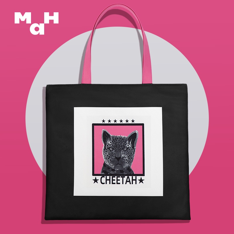 MAH Túi đeo vai Thiết kế in ấn thời trang Túi vải du lịch thông thường Sức chứa lớn cho phụ nữ trẻ