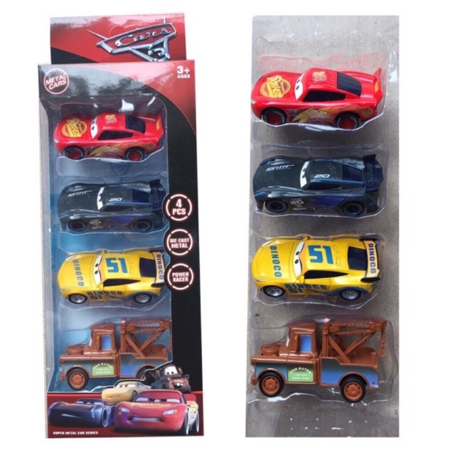 Set 4 xe ô tô sắt mcqueen