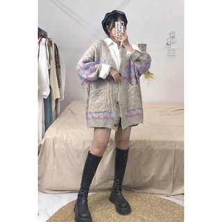[2HAND] Cardigan Len Hàn Quốc