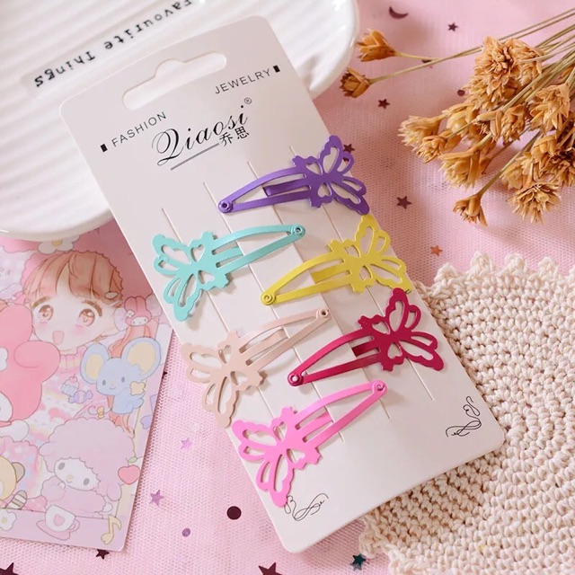 Set kẹp tóc màu sắc 6 chi tiết