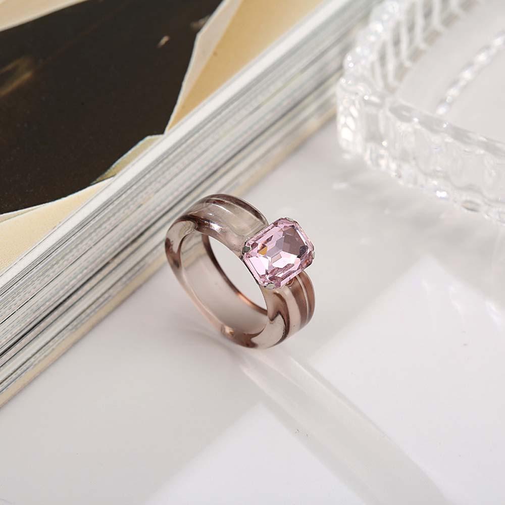 Nhẫn Acrylic Thời Trang Retro Cá Tính Cho Nữ