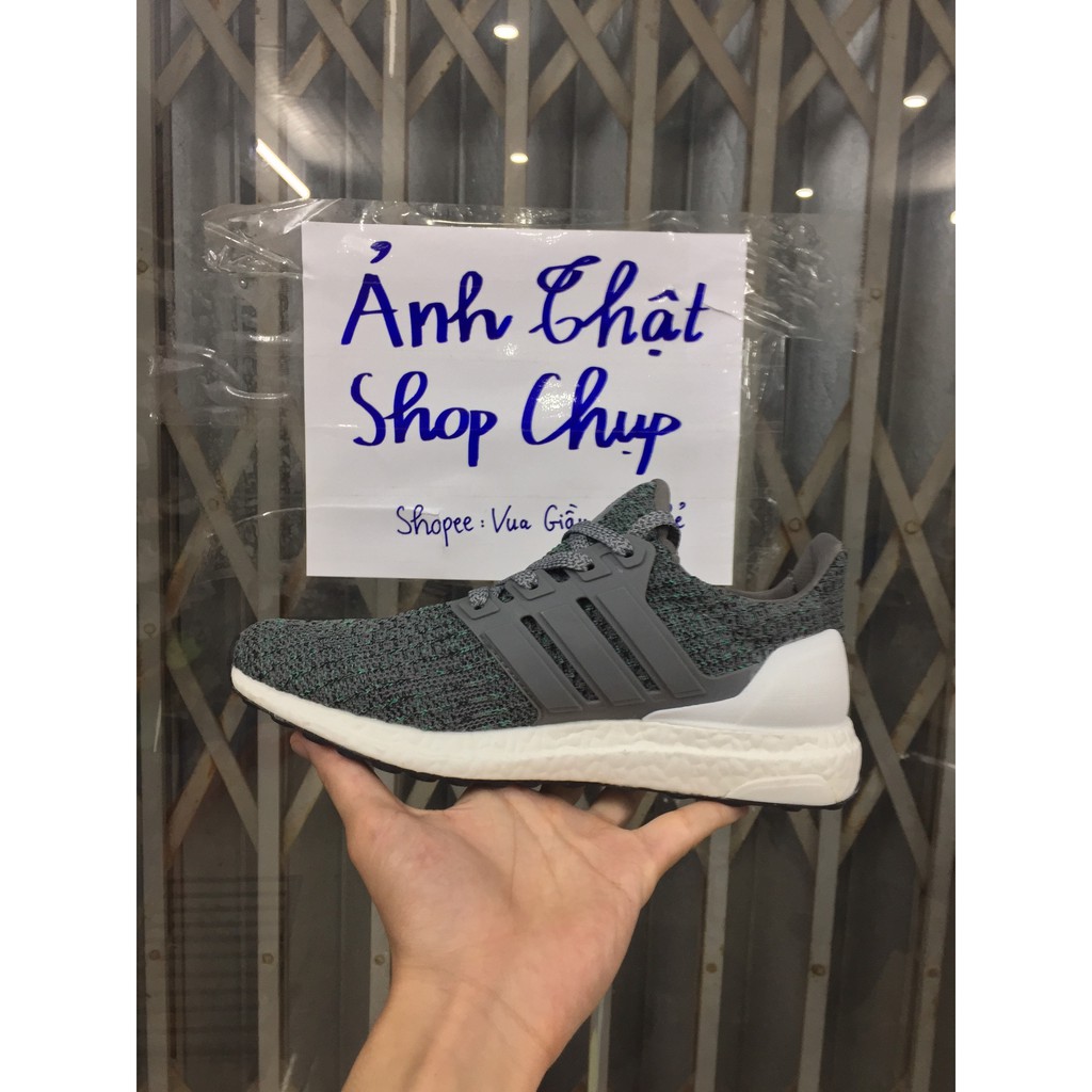 Giày ultraboost rêu xám đế trắng nam nữ