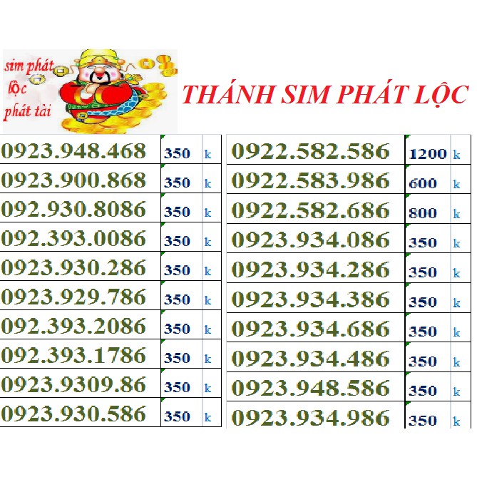 H16. THÁNH SIM PHÁT LỘC - SIM CỦA DOANH NHÂN THÀNH ĐẠT