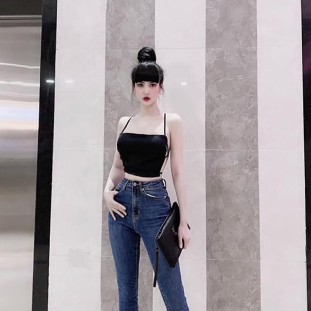Áo lưng đan dây có mút ngực