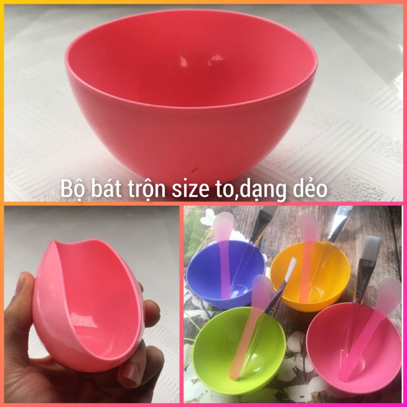 Bộ bát trộn mặt nạ 4 chi tiết đẹp y hình