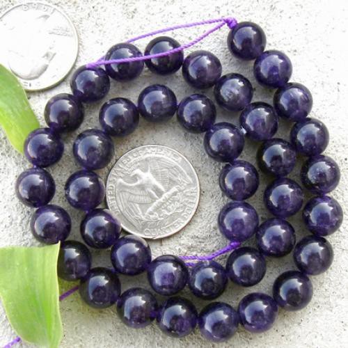 10mm Round Amethyst Gemstone Loose Beads Strand Necklace Bracelet Jewelry Making