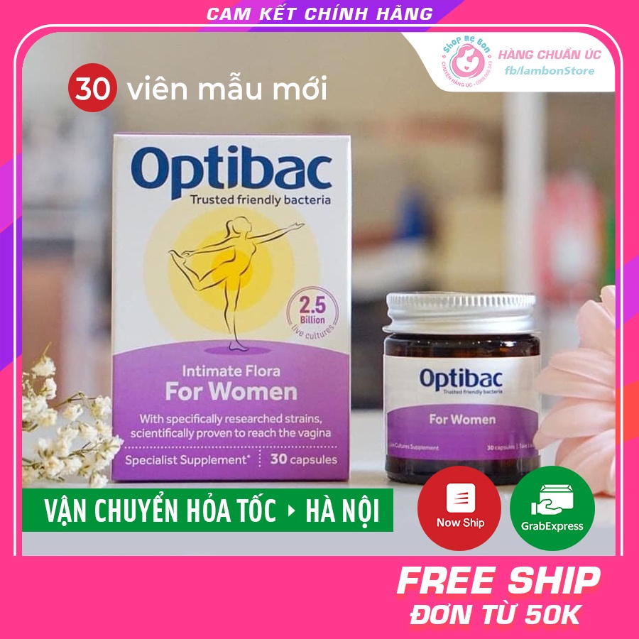 [CHĨNH HÃNG] Men vi sinh Optibac tím, Optibac Probiotics For Women - Xuất xứ UK