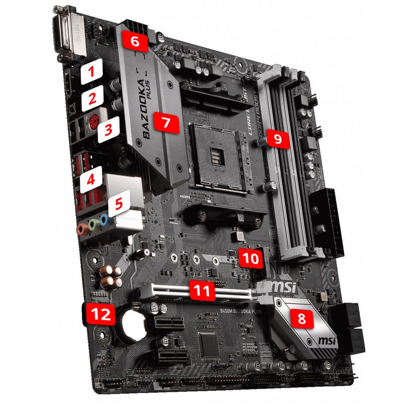 Bo mạch chủ MSI B450M BAZOOKA PLUS. Mainboard MSI B450M BAZOOKA PLUS