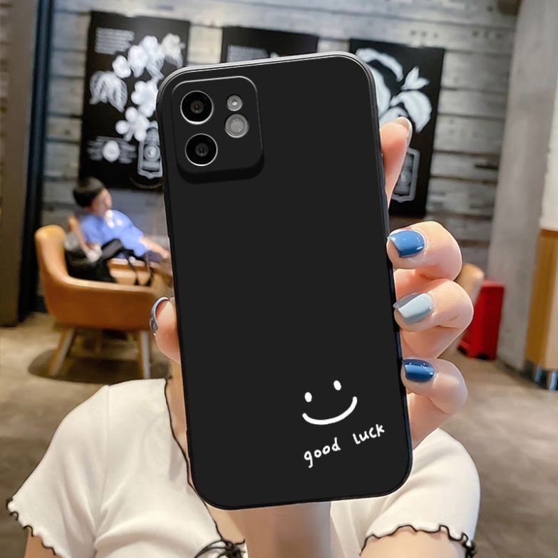 Ốp " mặt cười Good Luck" 6/6plus/6s/6splus/7/7plus/8/8plus/x/xr/xs/11/12/13/14/pro/max/plus/promax  Iphone Cạnh Vuông