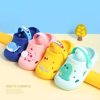 Animal pattern hole shoes  Ready Stock Baby Sandals Non-slip Comfortable Cute Child Shoes Fashion Cartoon kids Slipper Lightweight Baby Shoes