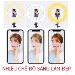 Đèn livestream size 26cm kèm chân 2m, 1 kẹp điện thoại,chụp ảnh, make up, phun xăm live stream TikTok