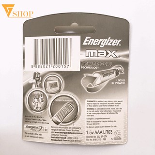 Pin AAA Energizer max E92 vỉ 2 viên chính hãng
