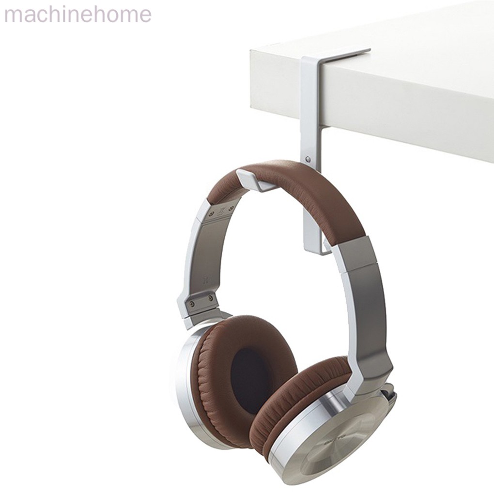 Headset Hanger Earphone Headphone Stand Earphone Metal Hook Holder Table Clamp Desk Clip PU Leather Pad machinehome | BigBuy360 - bigbuy360.vn