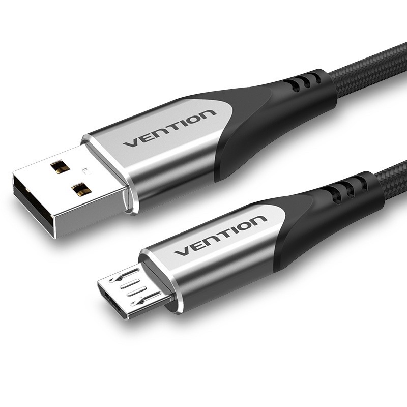 Dây cáp Micro USB/Type C Vention sạc nhanh 2A truyền dữ liệu bệnh nilon