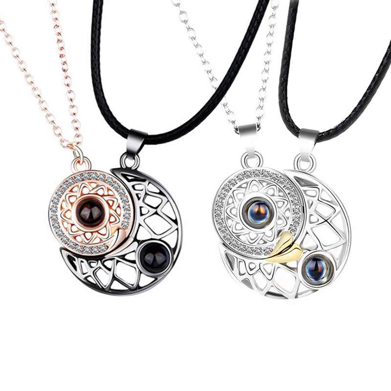 Dây chuyền mặt trăng và mặt trời cho cặp đôi