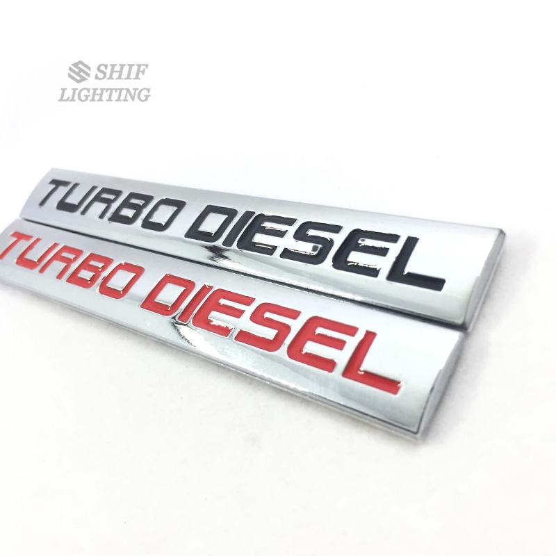 Đề can trang trí xe ô tô in chữ TURBO DIESEL độc đáo