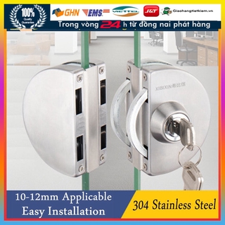 Khóa Bán Nguyệt Kép Khóa Cửa kính không cần khoan lỗ-Cửa vệ