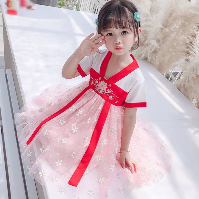 Đầm Bé Gái Phong Cách Trung Hoa Dễ Thương Xinh Xắn