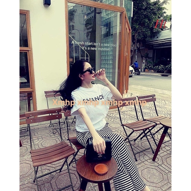 Bộ chữ X quần kẻ ngang H2B787