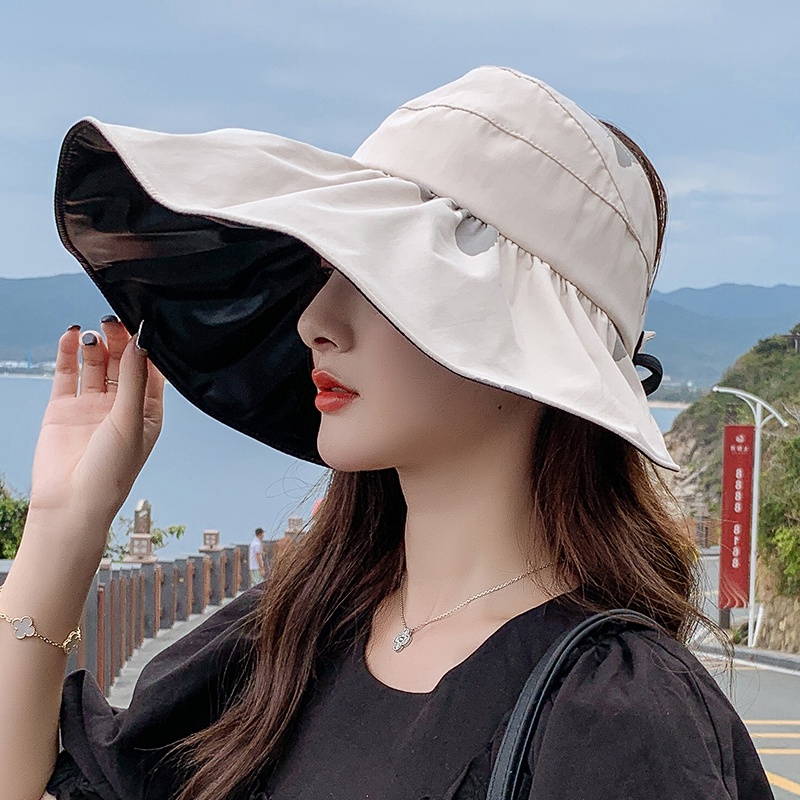 Nón Vành Rộng Hở Chóp Chống Tia UV Thời Trang Mùa Hè Dành Cho Nữ
