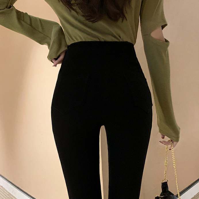 Jiashucheng Quần Legging Lưng Cao Cỡ Lớn Co Giãn Tốt Thời Trang Cho Nữ