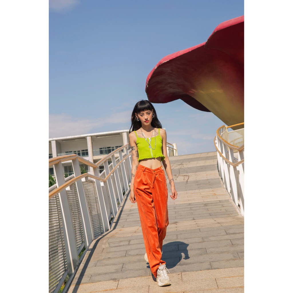 Quần Dài Nhung Cam TARTAN - Velvet Pant / Orange / Best Seller - TIẾT KIỆM 𝟑𝟗𝐤 khi mua combo 2 sản phẩm !! | BigBuy360 - bigbuy360.vn