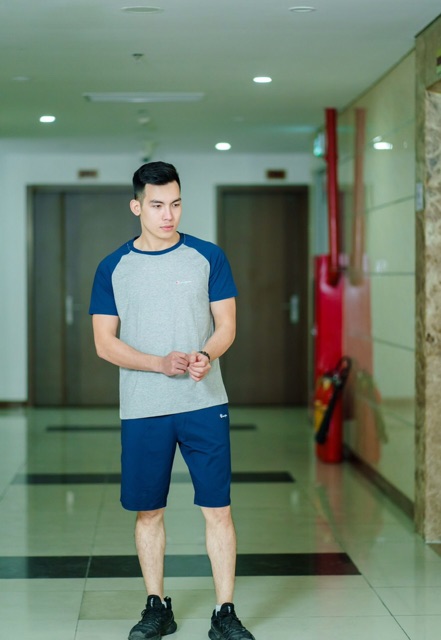 Bộ Quần áo thể thao trơn cotton lạnh- bộ thể thao nam trơn siêu men