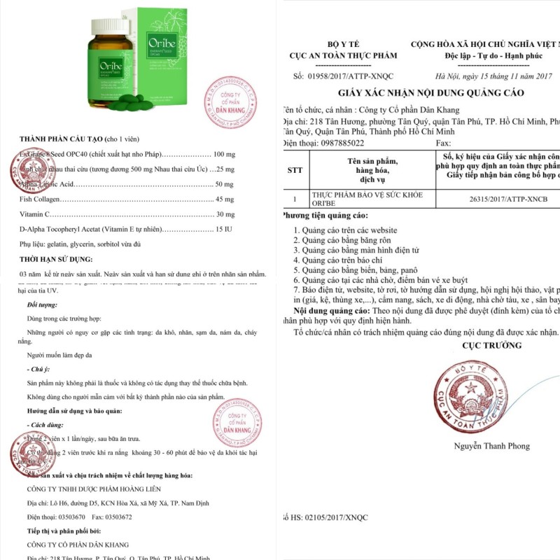 Viên uống Đẹp Da, Mờ Nám, Chống Lão Hóa Oribe - Chiết xuất Hạt Nho Pháp, Collagen nhập khẩu Italia (hộp 30 viên) | BigBuy360 - bigbuy360.vn