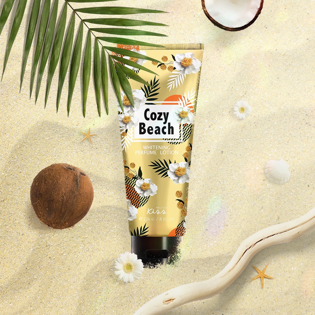 Sữa Dưỡng Thể Sáng Da Hương Nước Hoa Malissa Kiss Cozy Beach 226gr