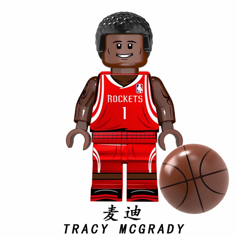 Mô Hình Đồ Chơi Lắp Ráp Nhân Vật Vận Động Viên Bóng Rổ NBA Minifigures Jordan Kobe James Curry