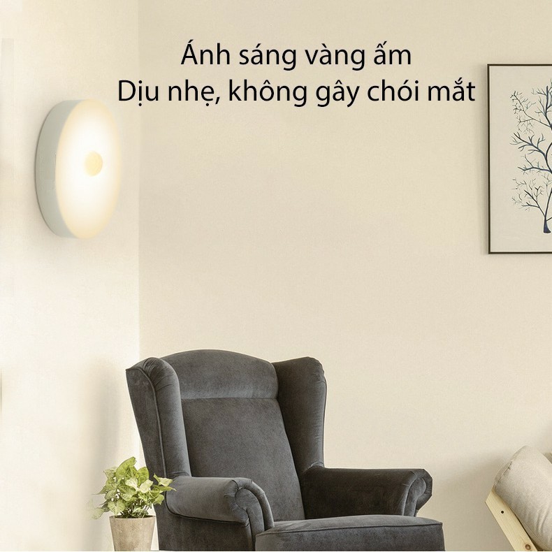 Đèn cảm ứng chuyển động TABISO,  Đèn Led dán tường cảm biến thông minh không dây dán tủ quần áo, cầu thang, phòng ngủ...